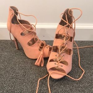Peach Strappy Sandals